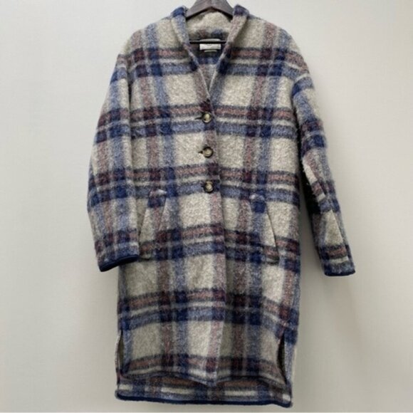 Isabel Marant‎ Etoile Gabriel Plaid Wool Shacket Jacket Coat Women Size 36, 6, M - Picture 4 of 8